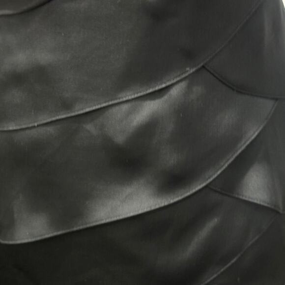 Jade Courture by Jasmine Bridal Black One Shoulder Gown with Boning EUC SZ 12 - Picture 7 of 11